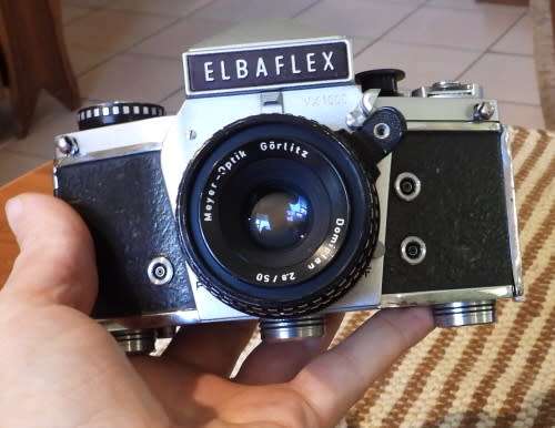 Elbaflex film camera with 200mm zoom, photos show exact item on sale