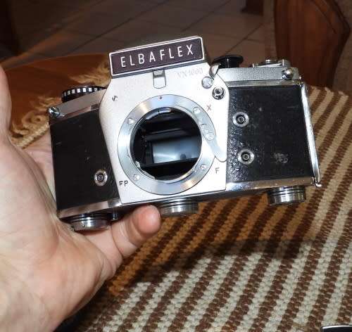 Elbaflex film camera with 200mm zoom, photos show exact item on sale