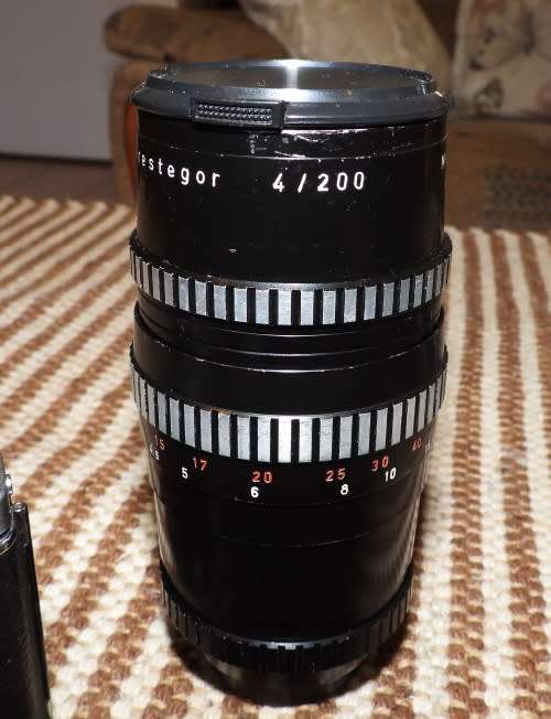 Elbaflex film camera with 200mm zoom, photos show exact item on sale