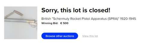 Old line throwing/flair gun, still seems to opperated, untested have no cartridges, has markings,