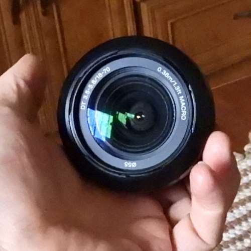 Sony A200 body with 18-70 lens, photos show exact item on sale, excellent condition.