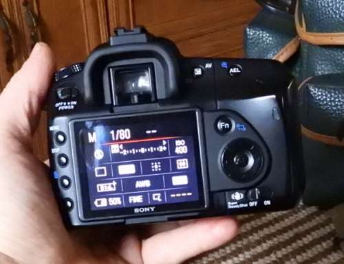 Sony A200 body with 18-70 lens, photos show exact item on sale, excellent condition.