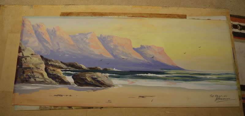 2 original paintings by H Anderson, photos show exact items on sale, one bid for both.