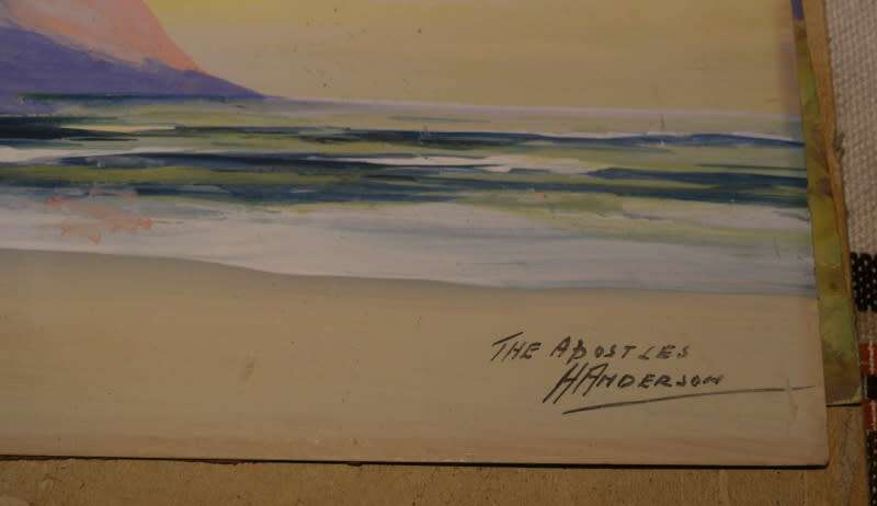 2 original paintings by H Anderson, photos show exact items on sale, one bid for both.