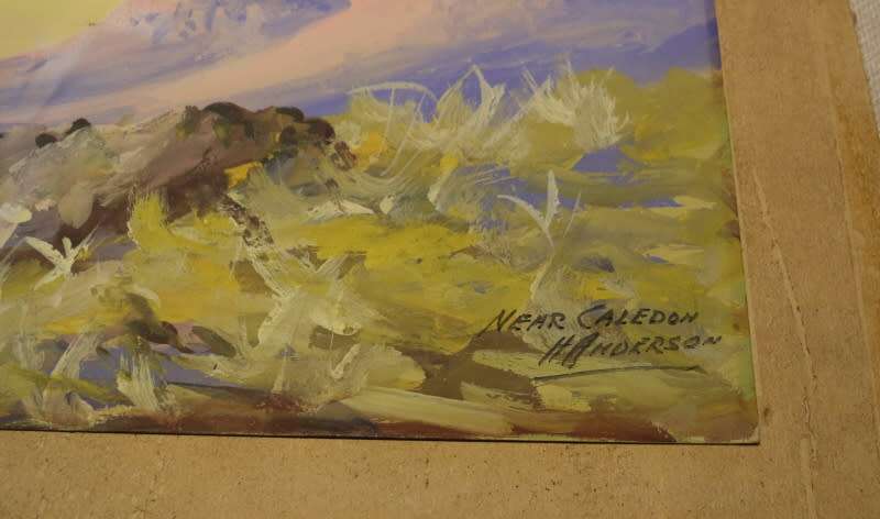 2 original paintings by H Anderson, photos show exact items on sale, one bid for both.