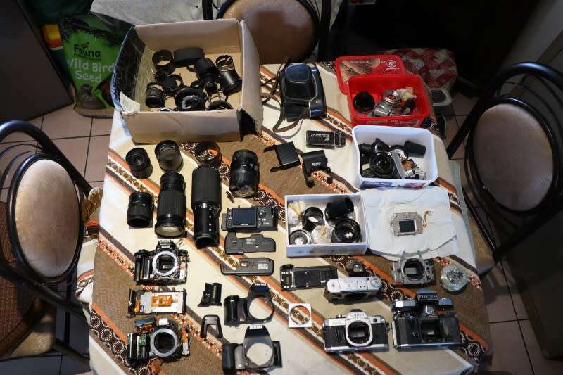 Large collection of camera spares, please study photos, spares only none of these items are complete