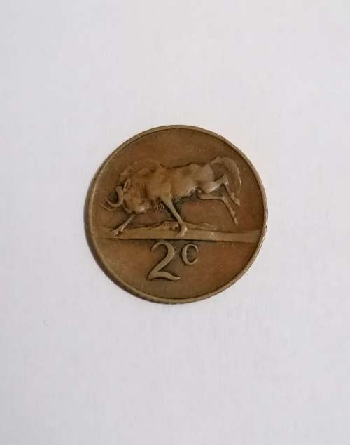 1965 South African 2c coin