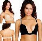 Confidence to show more... Deep U Plunge Maximum Cleavage Push Up V Bra (Black 34D) FREE SHIPPING