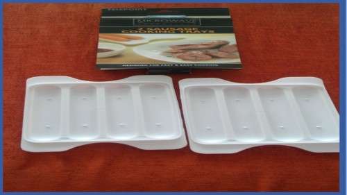 MICROWAVE COOKING TRAYS FOR SAUSAGES (2 TRAYS)