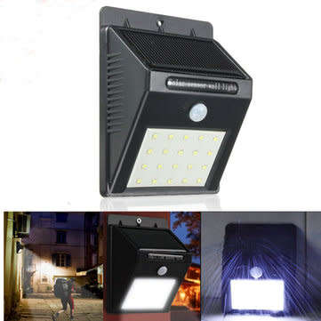 Solar Power Motion Sensor Wall Light