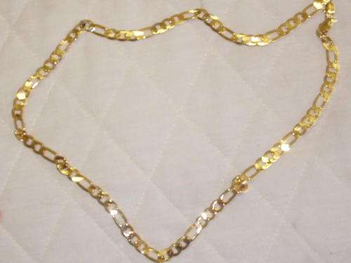 8MM WIDE GOLD FILLED FIGARO NECKLACE CHAIN