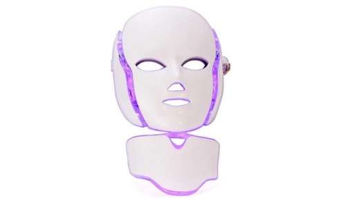 New 7 Colours LED Photon Anti-wrinkle Rejuvenating Face Mask with 2 Black out eye Goggels