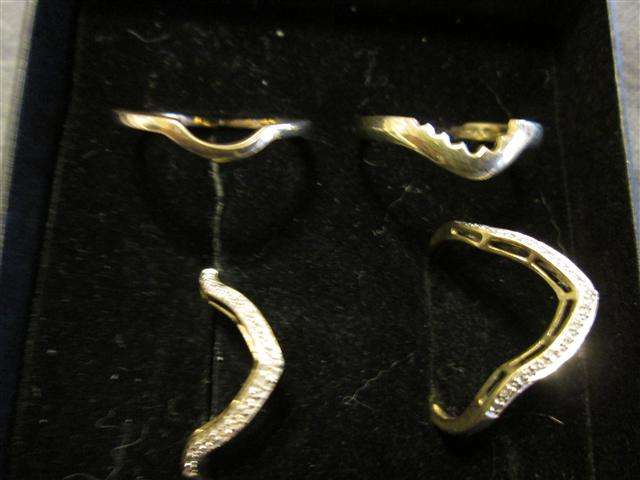 Rings can be used for scrap gold some have diamond chips in them