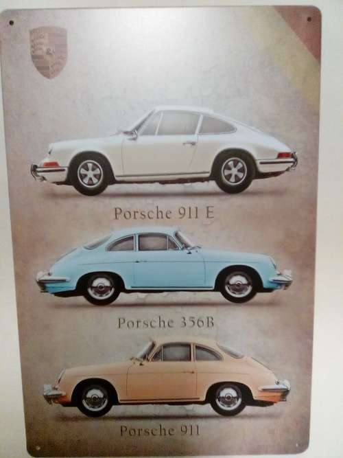 COLLECTORS VINTAGE STYLE METAL PORSCHE SIGN