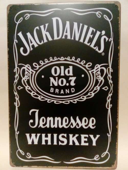 SUPER COOL VINTAGE STYLE COLLECTORS JACK DANIEL'S METAL SIGN (30CM BY 20CM)