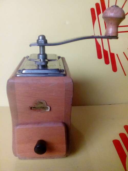 VINTAGE SOLID PINE COFFEE GRINDER