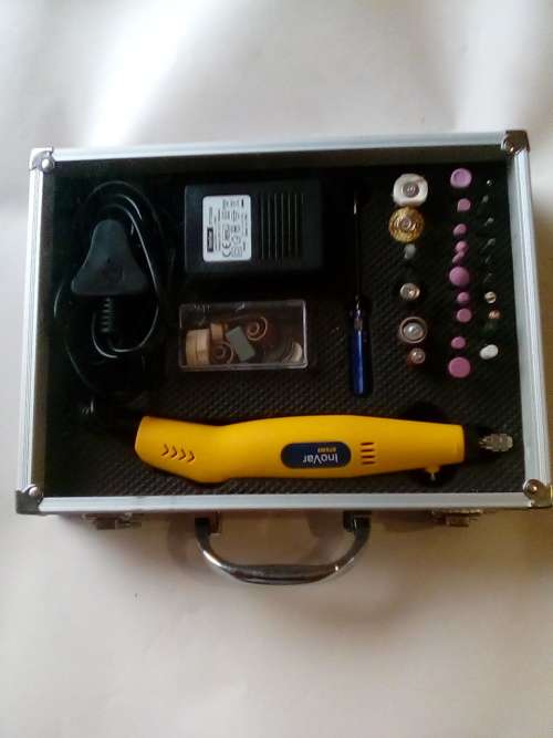 INOVAR 18V ADJUSTABLE SPEED MINI HAND GRINDER ELECTIC ROTARY DRILL,POLISH,SANDING TOOL SET WITH CASE