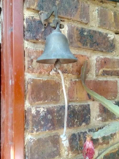 VINTAGE WALL MOUNT SOLID BRASS BELL