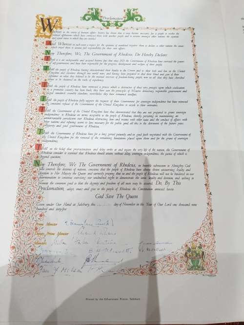 RHODESIA'S FINEST HOUR/THE PRIME MINISTER OF RHODESIA ADDRESSES THE NATION /11th November 1965..RARE