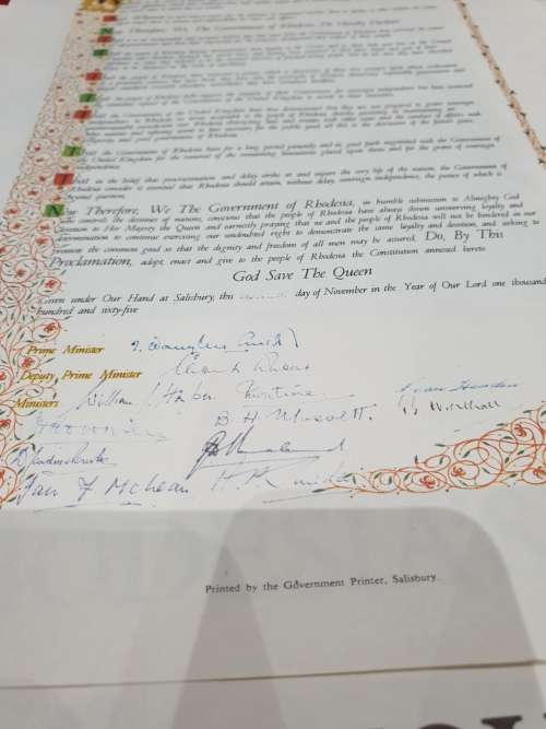 RHODESIA'S FINEST HOUR/THE PRIME MINISTER OF RHODESIA ADDRESSES THE NATION /11th November 1965..RARE