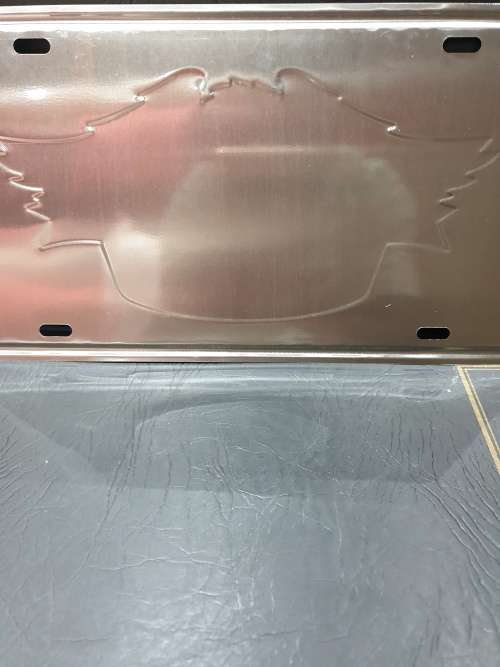 VINTAGE STYLE PRESSED METAL HARLEY-DAVIDSON NUMBER PLATE SIGN