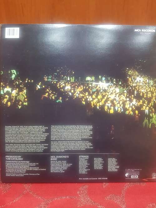 NEIL DIAMOND HOT AUGUST NIGHT 2 LP SET