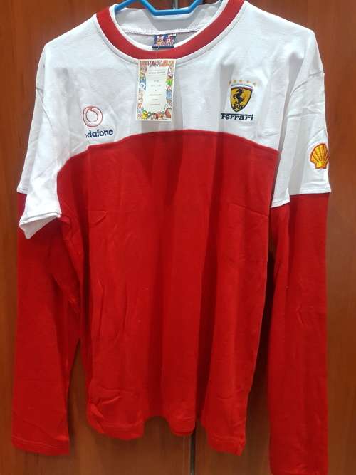 LONG SLEEVE FERRARI 100% COTTON SHIRT (SIZE...S/M/L)AVAILABLE