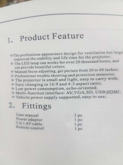 BRAND NEW LED PROJECTOR LCD IMAGE SYSTEM