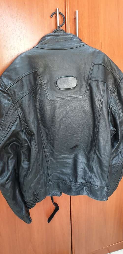 5XL PANTHER PADDED LEATHER BIKERS JACKET (UNUSED)