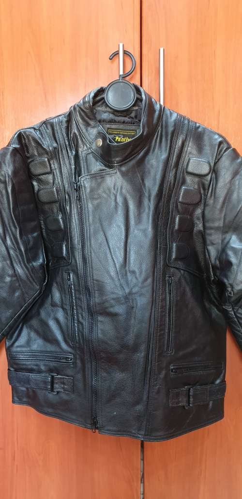 MENS 2XL PANTHER LEATHER  BIKERS JACKET