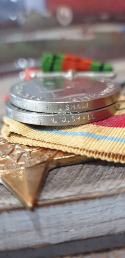 WW2 MEDALS AWARDED TO N.J.SMALL WITH HIS PHOTO