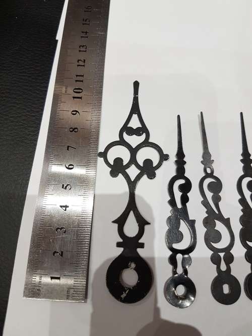 JOB LOT OF 14  METAL VINTAGE CLOCK HANDS