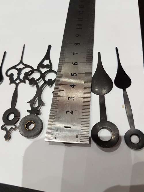 JOB LOT OF 14  METAL VINTAGE CLOCK HANDS