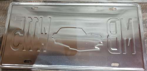 VINTAGE STYLE PRESSED METAL MERCEDES BENZ NUMBER PLATE SIGN