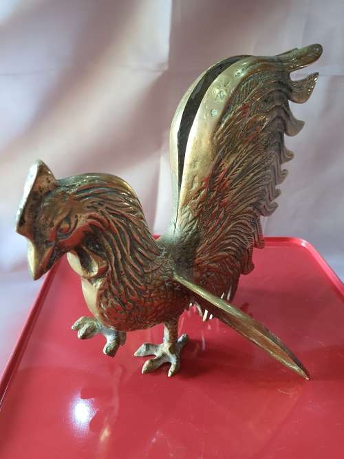 BEAUTIFUL SOLID BRASS ROOSTER