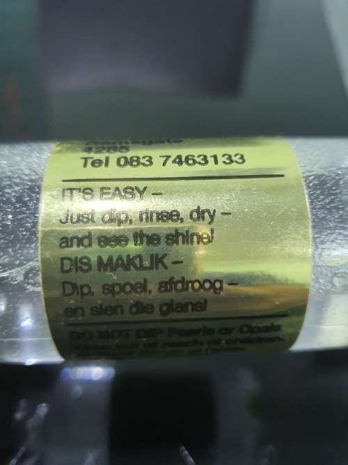 AMAZING JEWELLERY CLEANER..FOR GOLD,SILVER ND PLATINUM 100ML UNUSED