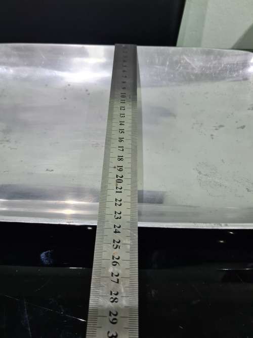 VINTAGE PEWTER SERVING TRAY WITH LOVELY WOODEN HANDLES