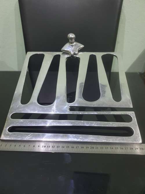 CAROL BOYES STYLE PEWTER RECIPE STAND