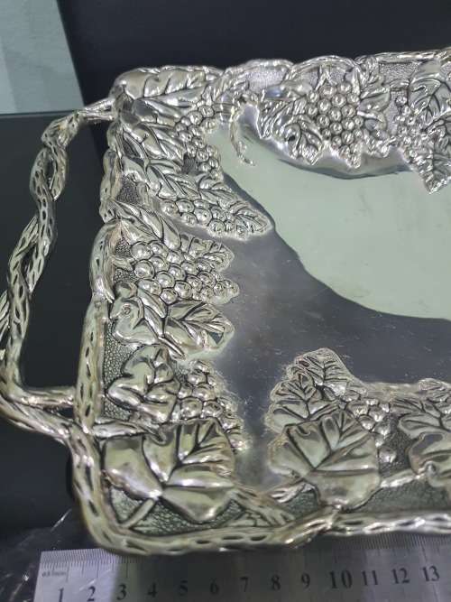 BEAUTIFUL DESIGNER ALUMINUM GRAPE EMBOSSED TRAY