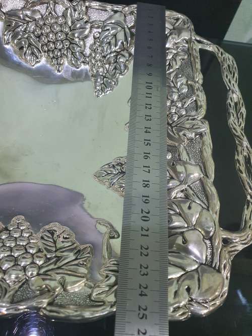 BEAUTIFUL DESIGNER ALUMINUM GRAPE EMBOSSED TRAY