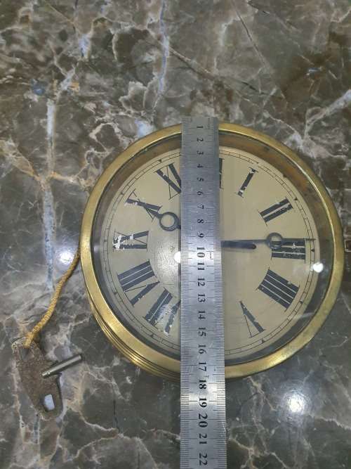 VINTAGE SHIPS CLOCK....SOLID BRASS...WORKING ORDER