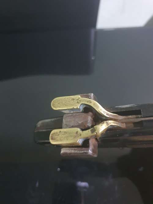 VINTAGE NEW TOP STARTING PISTOL PAT. NO. 385286 WITH DOUBLE BRASS FIRING PIN