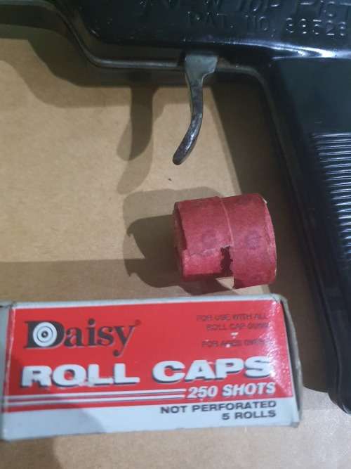 VINTAGE NEW TOP STARTING PISTOL PAT. NO. 385286 WITH DOUBLE BRASS FIRING PIN