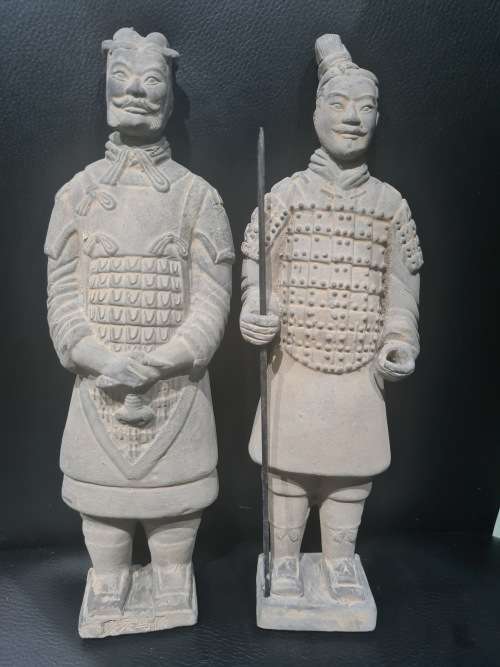 PAIR TEROCOTA WARRIORS...ONE BID