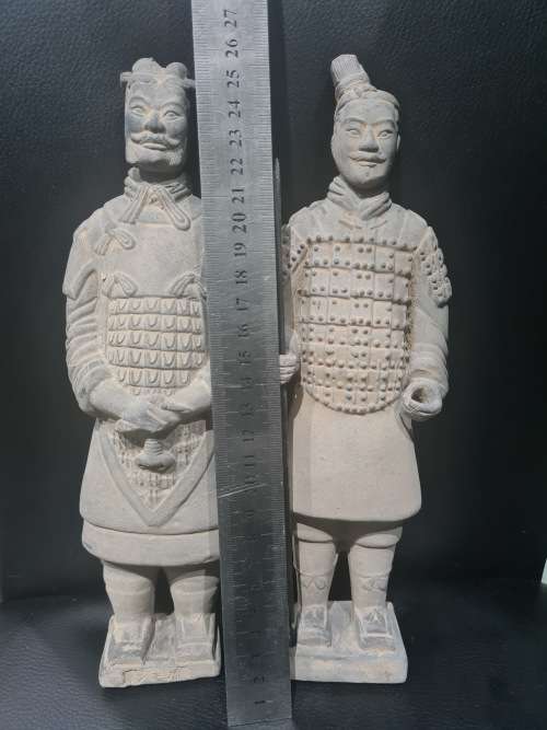 PAIR TEROCOTA WARRIORS...ONE BID