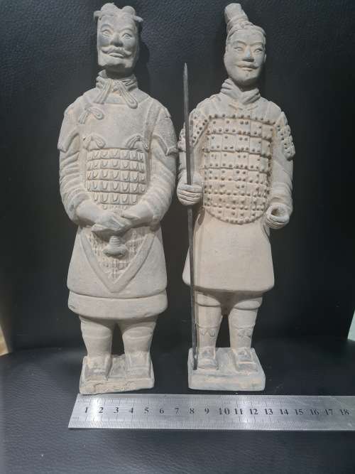 PAIR TEROCOTA WARRIORS...ONE BID