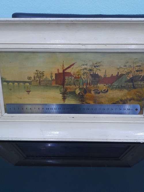 BEAUTIFUL OIL ON CANVAS WITH BACK BOARD....1914 SIGNED