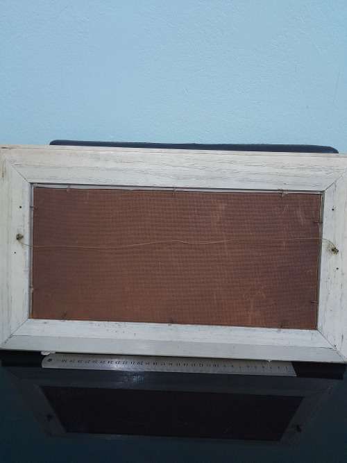 BEAUTIFUL OIL ON CANVAS WITH BACK BOARD....1914 SIGNED