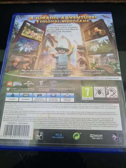 PS4 LEGO JURASSIC WORLD