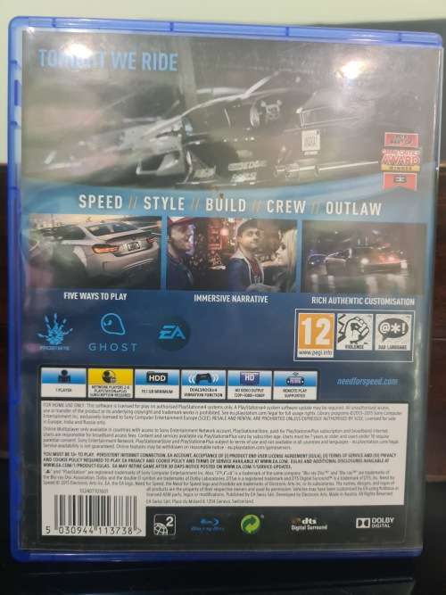 PS4 NEED FOR SPEED